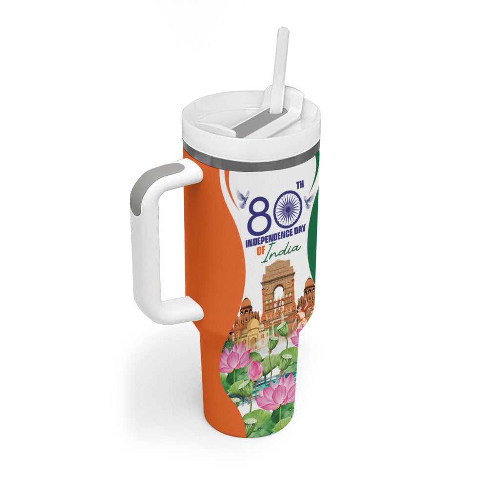 Jai Hind India Tumbler With Handle Happy 80th Independence Day