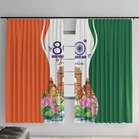 Jai Hind India Window Curtain Happy 80th Independence Day