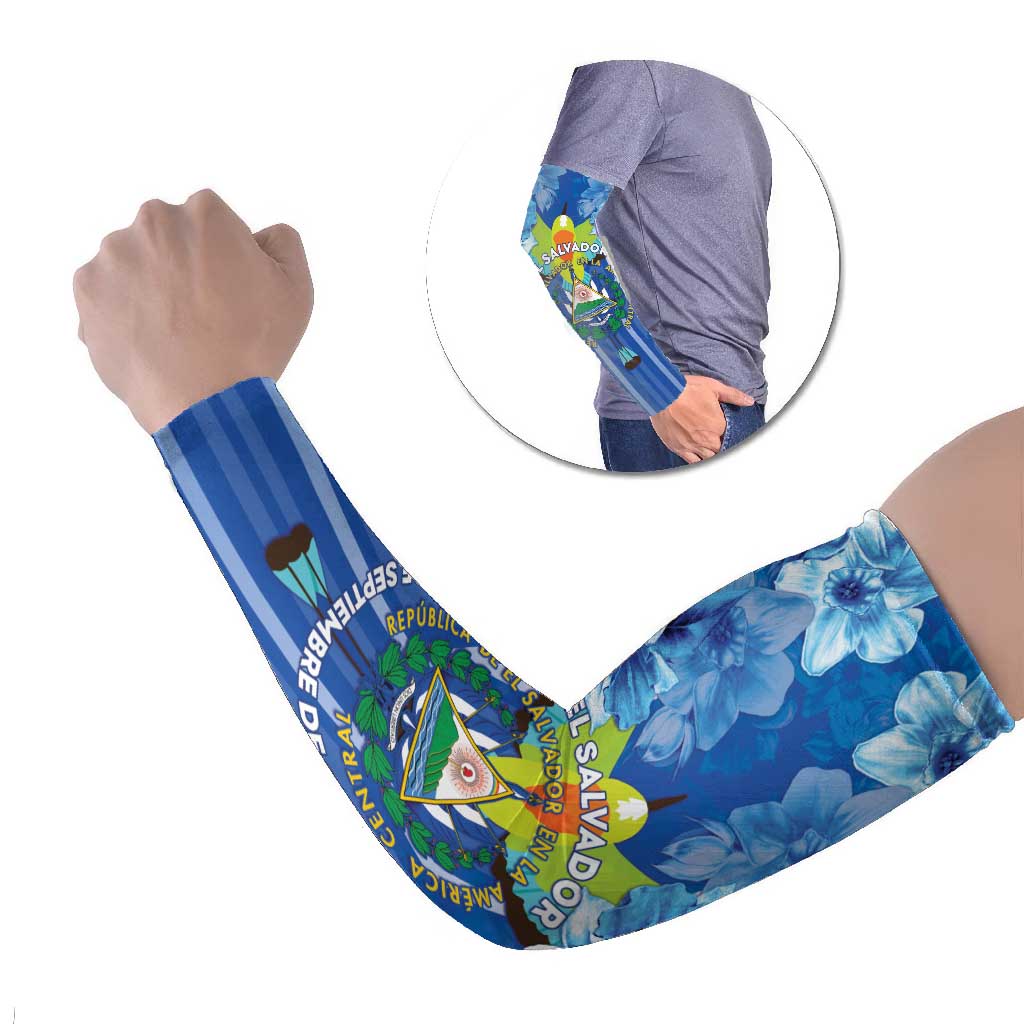 Viva El Salvador Arm Sleeves Happy Independence Day - Wonder Print Shop