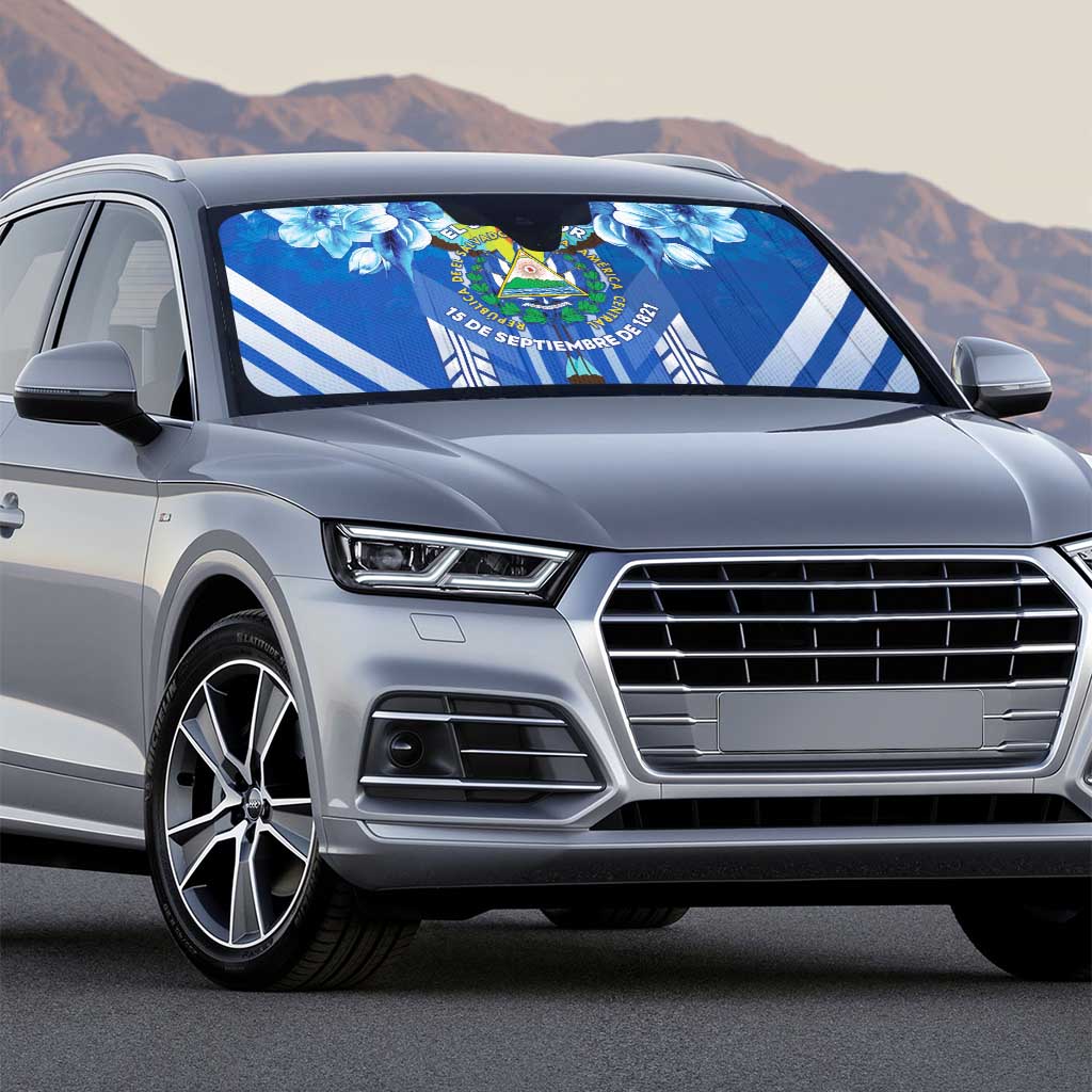 Viva El Salvador Auto Sun Shade Happy Independence Day - Wonder Print Shop