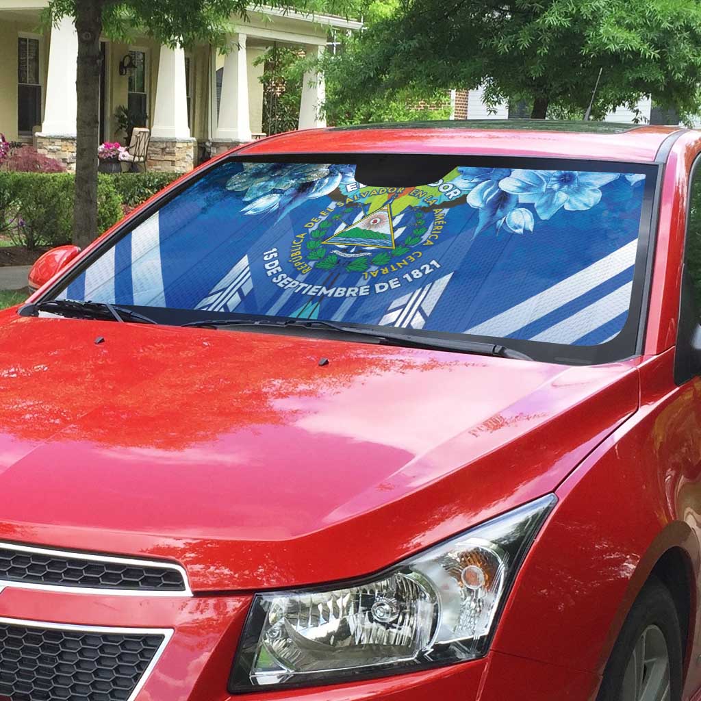 Viva El Salvador Auto Sun Shade Happy Independence Day - Wonder Print Shop
