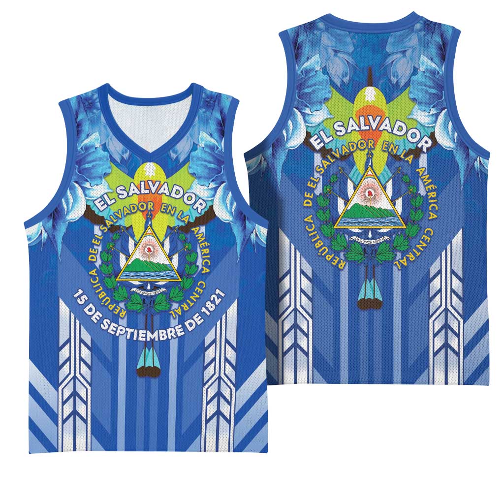 Viva El Salvador Basketball Jersey Happy Independence Day - Wonder Print Shop