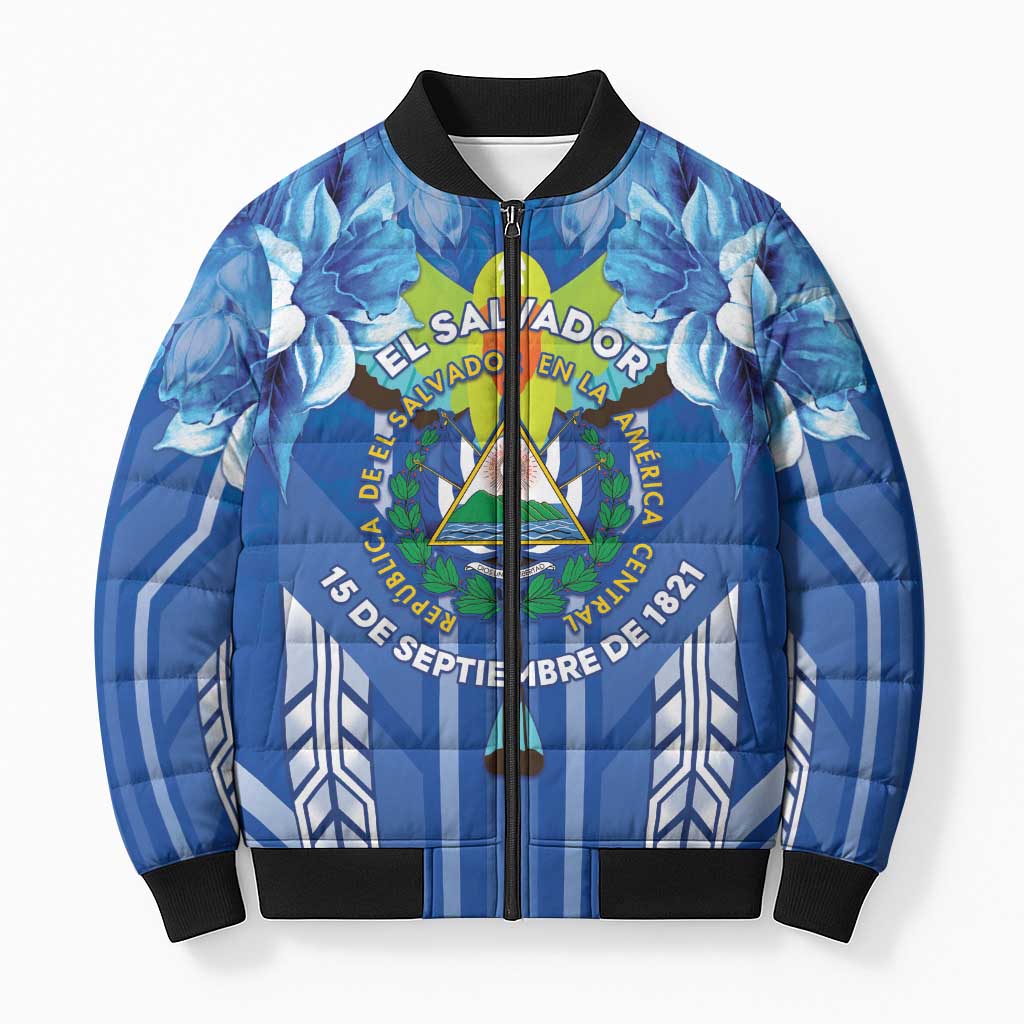 Viva El Salvador Bomber Puffer Jacket Happy Independence Day - Wonder Print Shop