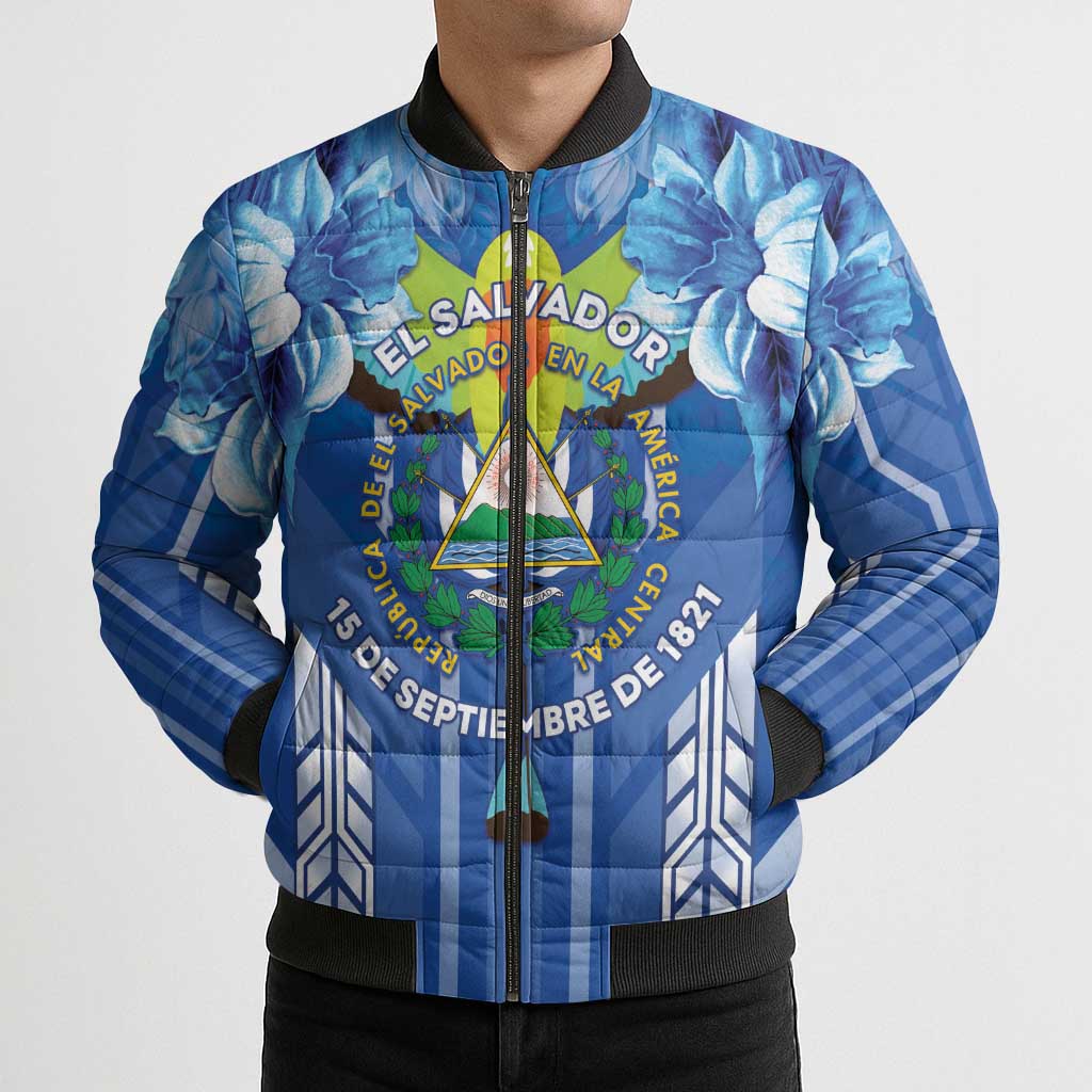 Viva El Salvador Bomber Puffer Jacket Happy Independence Day - Wonder Print Shop