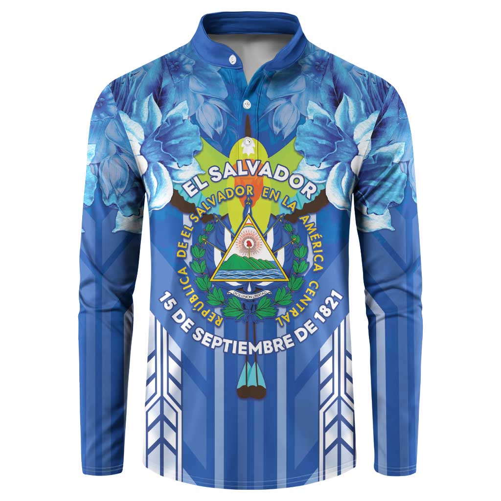 Viva El Salvador Button Sweatshirt Happy Independence Day - Wonder Print Shop