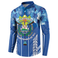 Viva El Salvador Button Sweatshirt Happy Independence Day - Wonder Print Shop