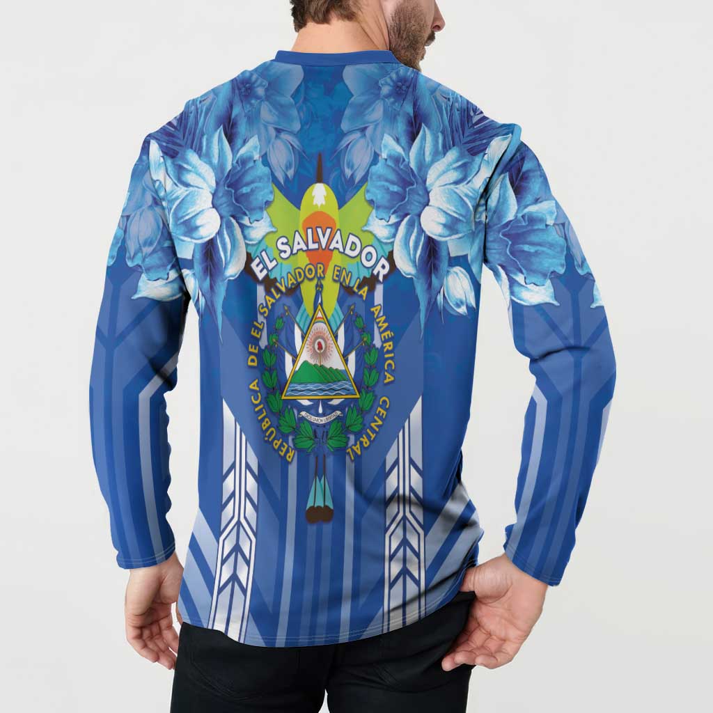 Viva El Salvador Button Sweatshirt Happy Independence Day - Wonder Print Shop