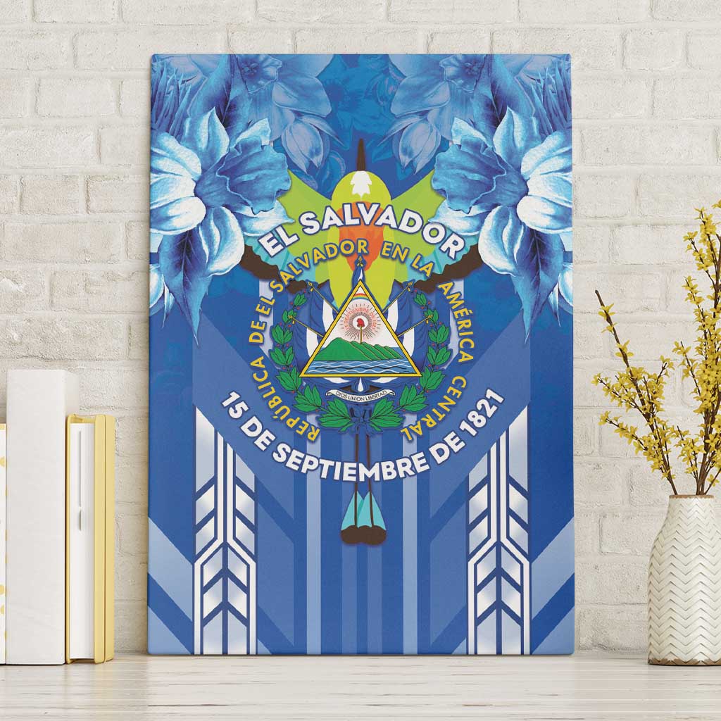 Viva El Salvador Canvas Wall Art Happy Independence Day - Wonder Print Shop