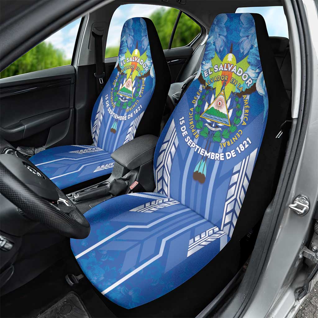 Viva El Salvador Car Seat Cover Happy Independence Day - Wonder Print Shop