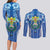 Viva El Salvador Couples Matching Long Sleeve Bodycon Dress and Long Sleeve Button Shirt Happy Independence Day - undefined