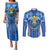 Viva El Salvador Couples Matching Puletasi and Long Sleeve Button Shirt Happy Independence Day - Wonder Print Shop