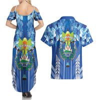 Viva El Salvador Couples Matching Summer Maxi Dress and Hawaiian Shirt Happy Independence Day - Wonder Print Shop