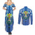 Viva El Salvador Couples Matching Summer Maxi Dress and Long Sleeve Button Shirt Happy Independence Day - Wonder Print Shop