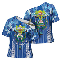 Viva El Salvador Cross Shoulder Shirt Happy Independence Day - Wonder Print Shop