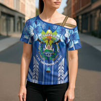 Viva El Salvador Cross Shoulder Shirt Happy Independence Day - Wonder Print Shop