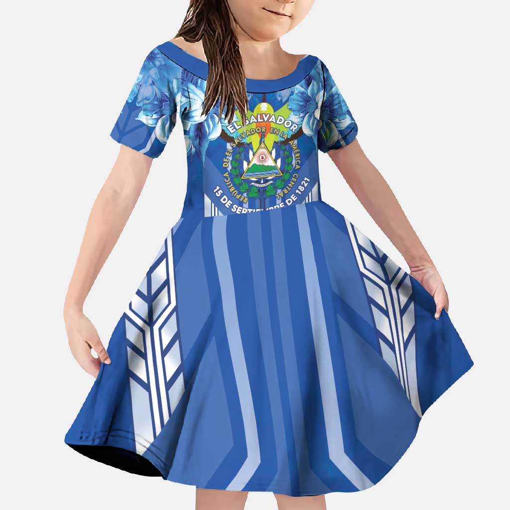 Viva El Salvador Family Matching Off Shoulder Maxi Dress and Hawaiian Shirt Happy Independence Day - Wonder Print Shop
