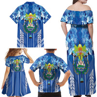 Viva El Salvador Family Matching Off Shoulder Maxi Dress and Hawaiian Shirt Happy Independence Day - Wonder Print Shop