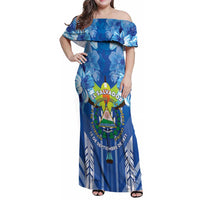 Viva El Salvador Family Matching Off Shoulder Maxi Dress and Hawaiian Shirt Happy Independence Day - Wonder Print Shop