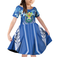Viva El Salvador Family Matching Off Shoulder Short Dress and Hawaiian Shirt Happy Independence Day - Wonder Print Shop