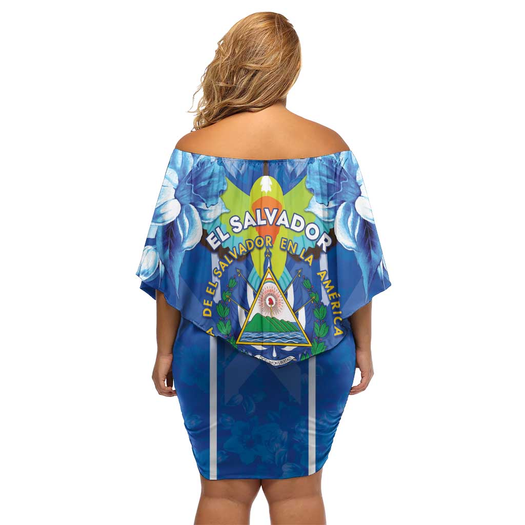 Viva El Salvador Family Matching Off Shoulder Short Dress and Hawaiian Shirt Happy Independence Day - Wonder Print Shop