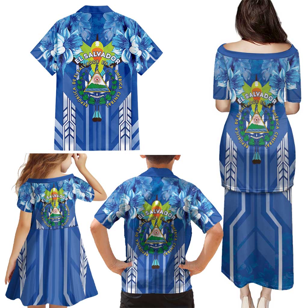 Viva El Salvador Family Matching Puletasi and Hawaiian Shirt Happy Independence Day - Wonder Print Shop