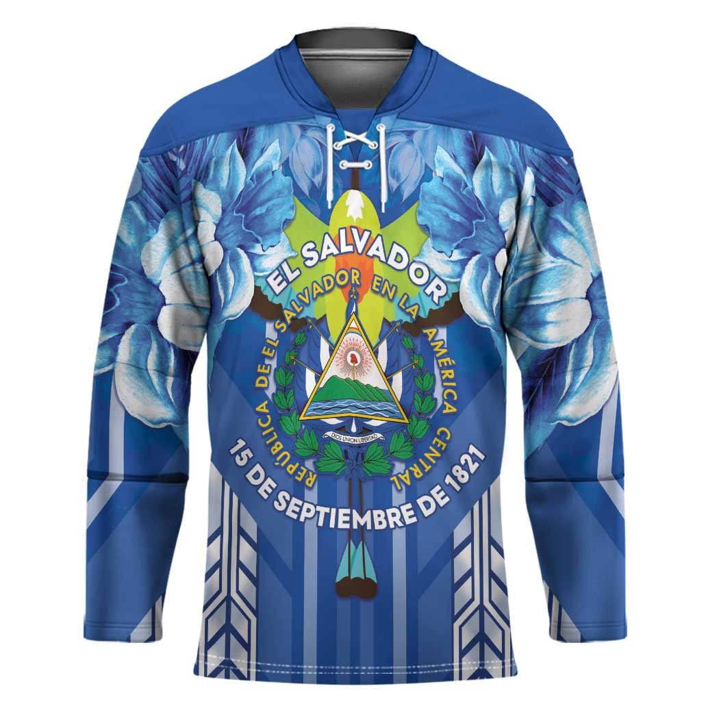 Viva El Salvador Hockey Jersey Happy Independence Day - Wonder Print Shop