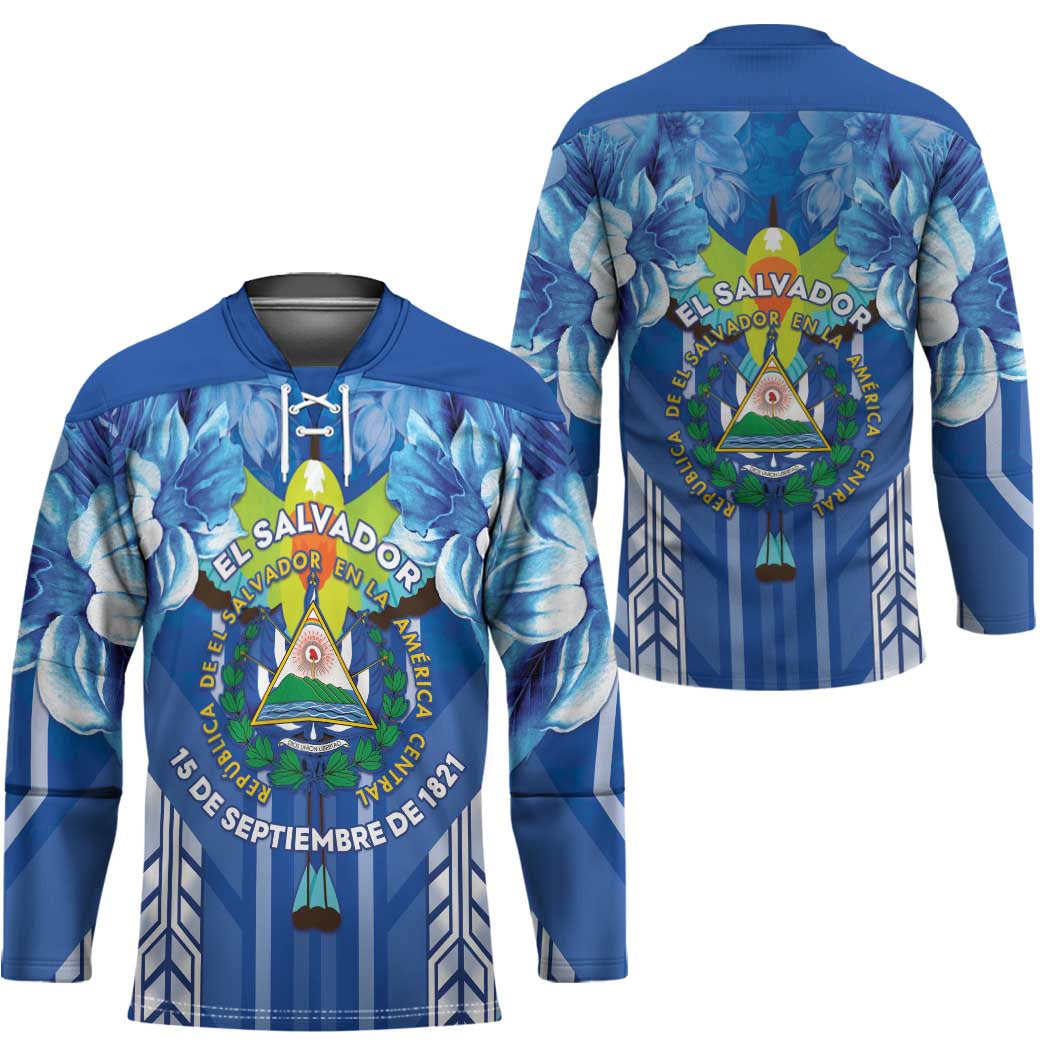 Viva El Salvador Hockey Jersey Happy Independence Day - Wonder Print Shop