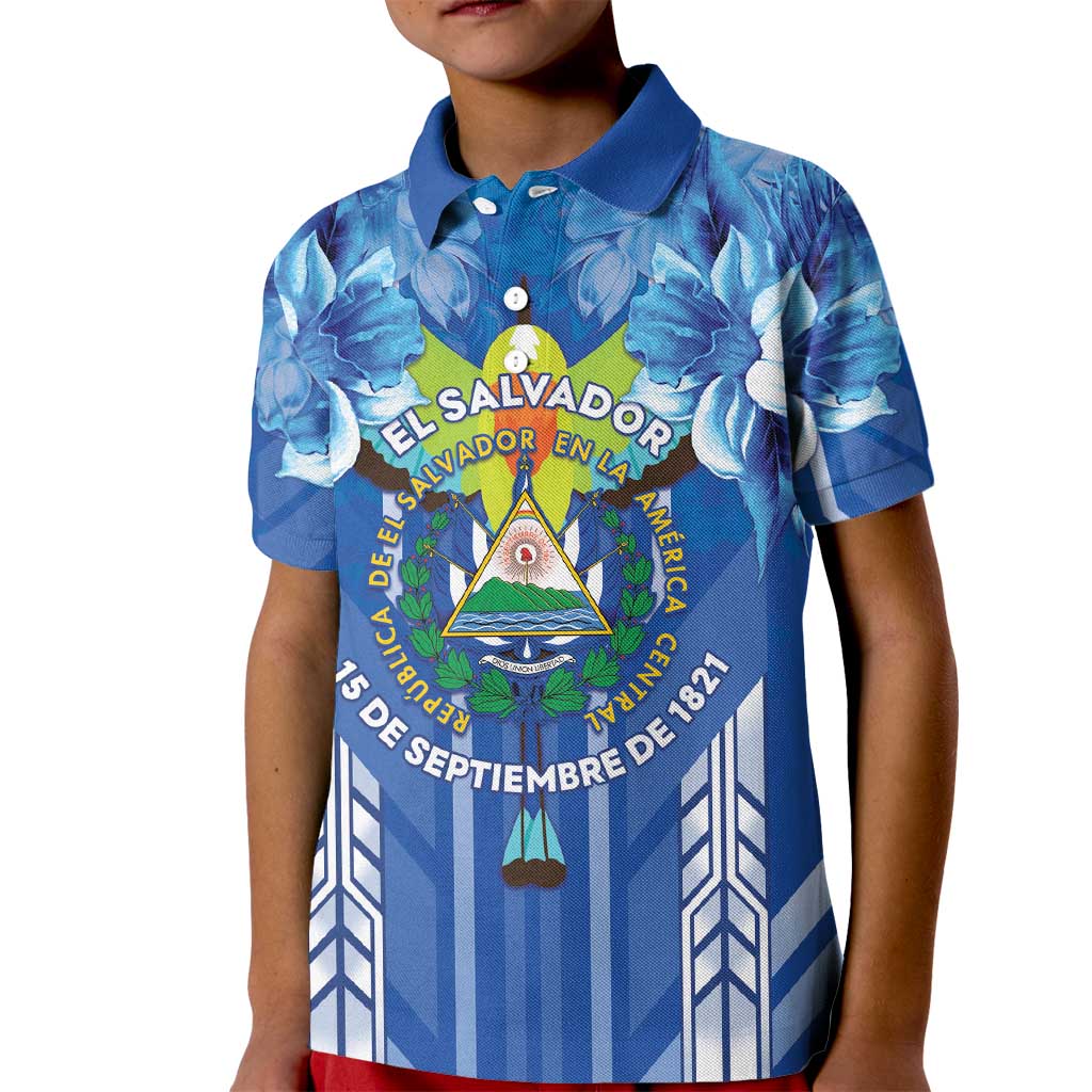 Viva El Salvador Kid Polo Shirt Happy Independence Day - Wonder Print Shop