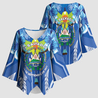 Viva El Salvador Kimono Sleeve Blouse Happy Independence Day - Wonder Print Shop