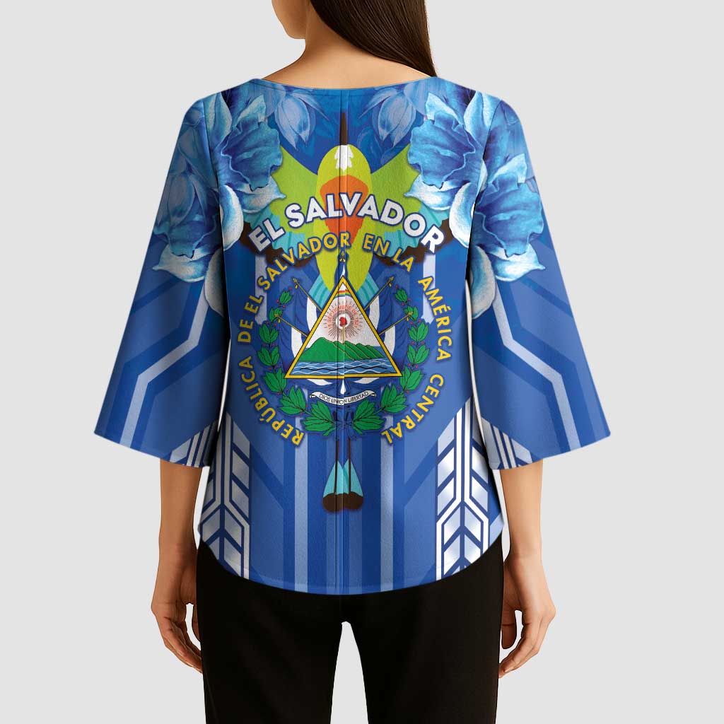 Viva El Salvador Kimono Sleeve Blouse Happy Independence Day - Wonder Print Shop