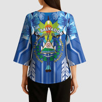 Viva El Salvador Kimono Sleeve Blouse Happy Independence Day - Wonder Print Shop