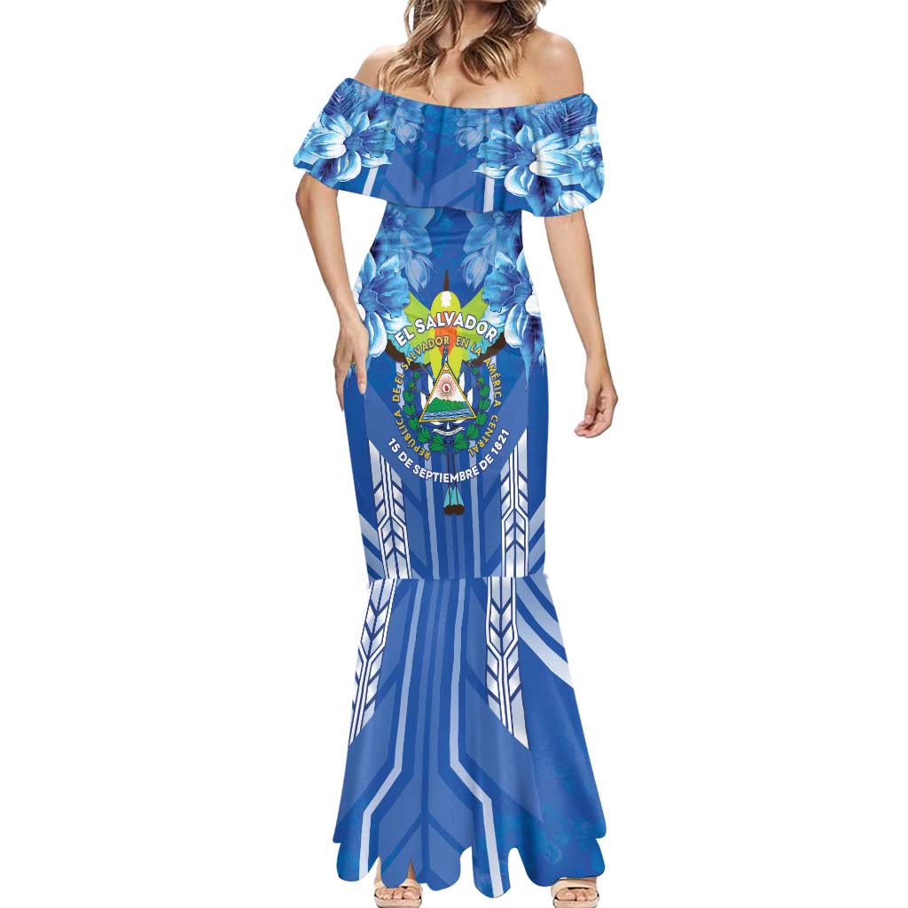 Viva El Salvador Mermaid Dress Happy Independence Day - Wonder Print Shop