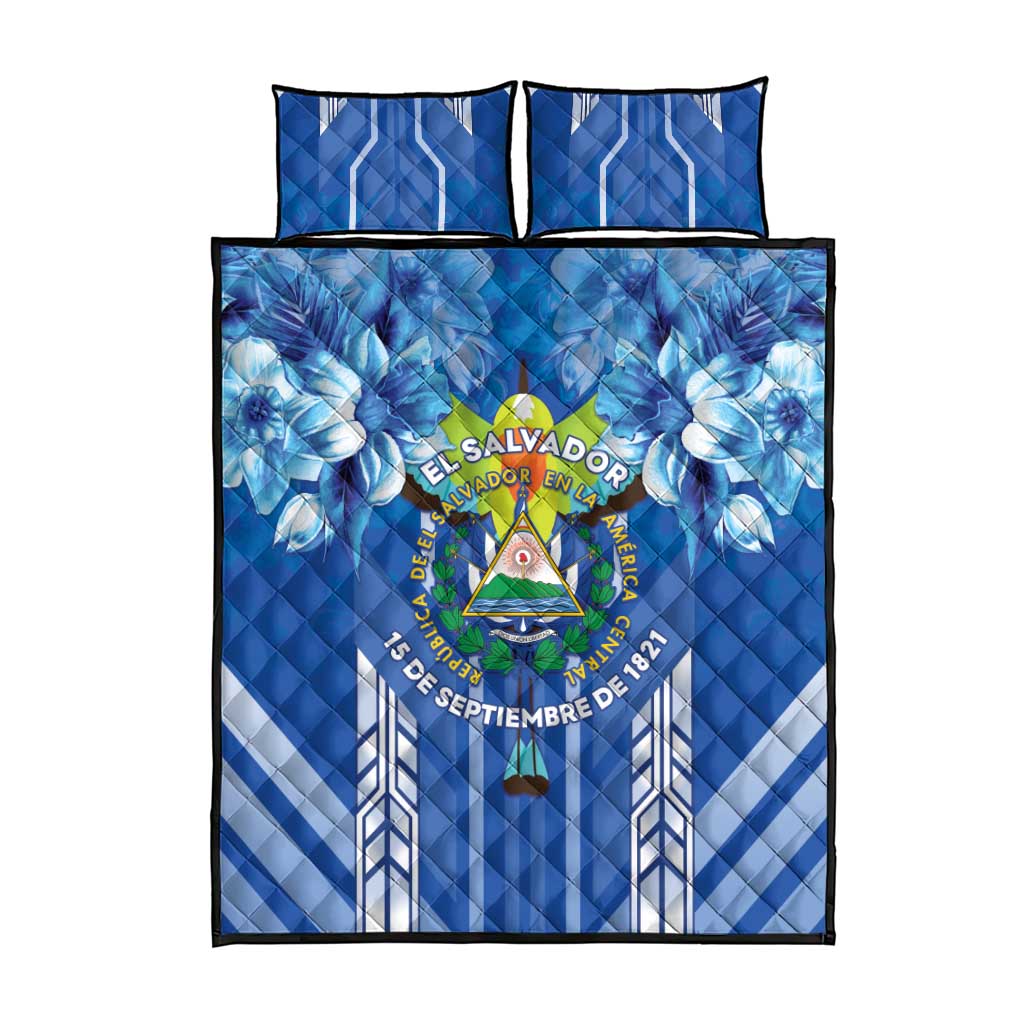 Viva El Salvador Quilt Bed Set Happy Independence Day - Wonder Print Shop