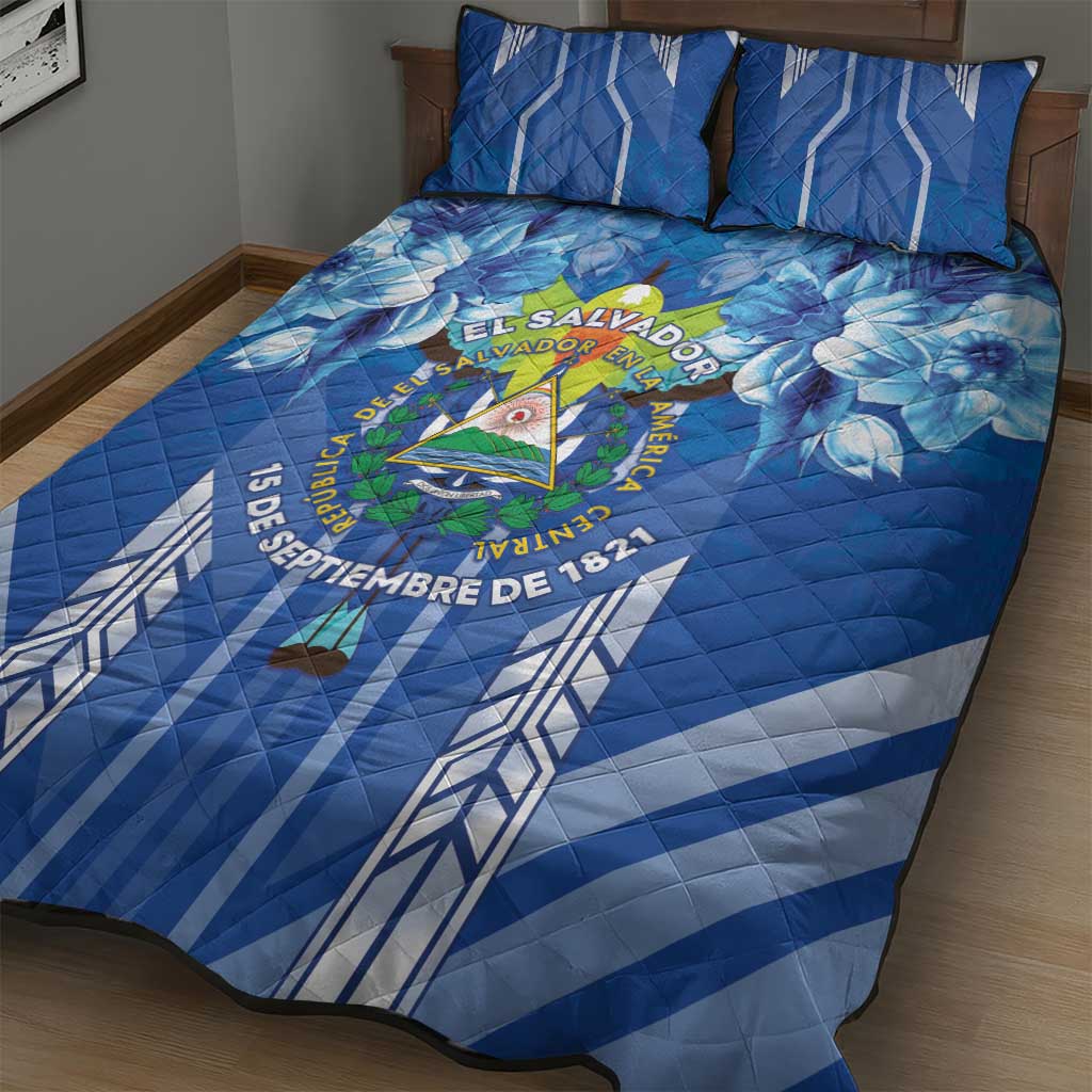 Viva El Salvador Quilt Bed Set Happy Independence Day - Wonder Print Shop