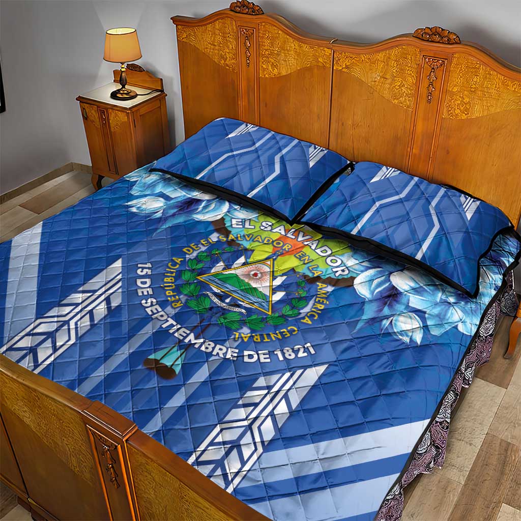 Viva El Salvador Quilt Bed Set Happy Independence Day - Wonder Print Shop