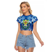 Viva El Salvador Raglan Cropped T Shirt Happy Independence Day - Wonder Print Shop