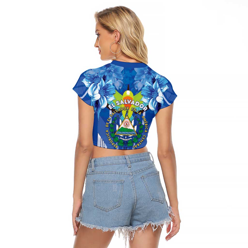 Viva El Salvador Raglan Cropped T Shirt Happy Independence Day - Wonder Print Shop