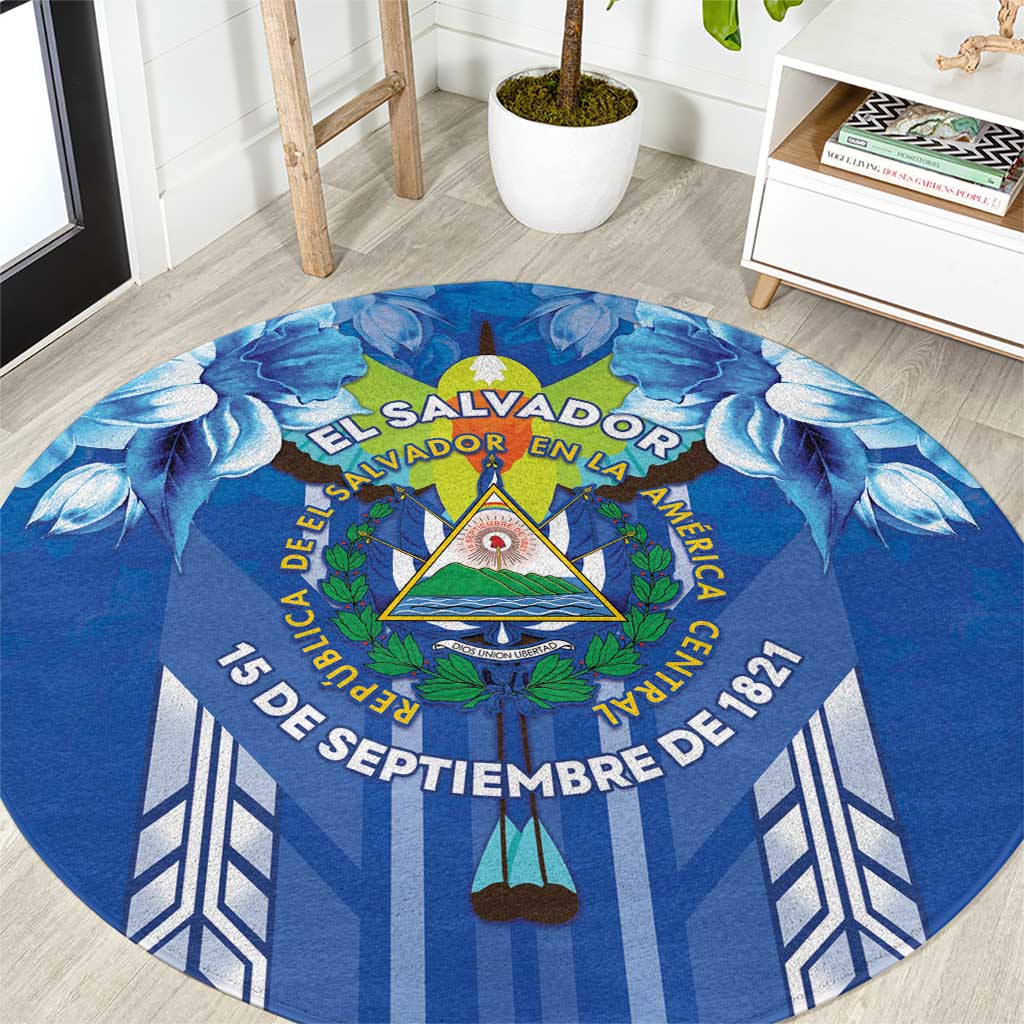 Viva El Salvador Round Carpet Happy Independence Day - Wonder Print Shop
