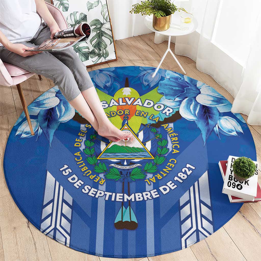 Viva El Salvador Round Carpet Happy Independence Day - Wonder Print Shop