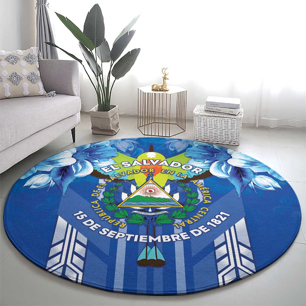 Viva El Salvador Round Carpet Happy Independence Day - Wonder Print Shop