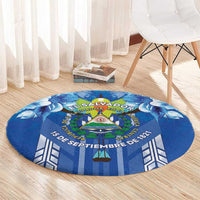 Viva El Salvador Round Carpet Happy Independence Day - Wonder Print Shop