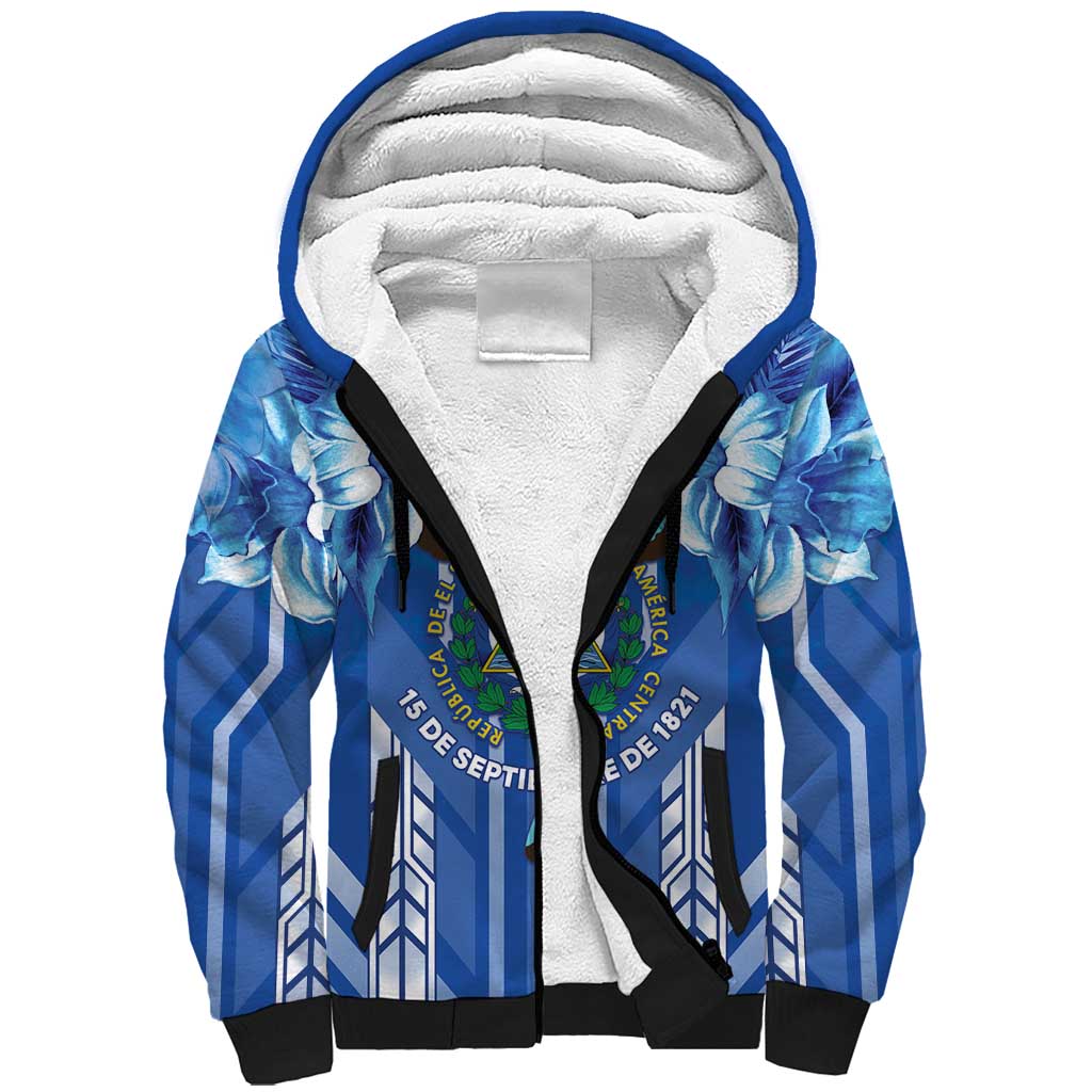 Viva El Salvador Sherpa Hoodie Happy Independence Day - Wonder Print Shop