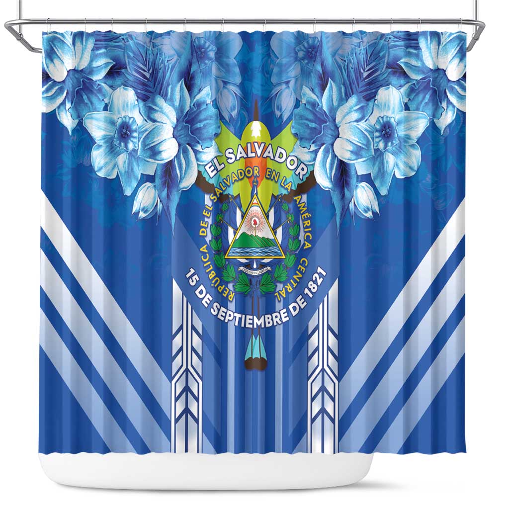 Viva El Salvador Shower Curtain Happy Independence Day - Wonder Print Shop