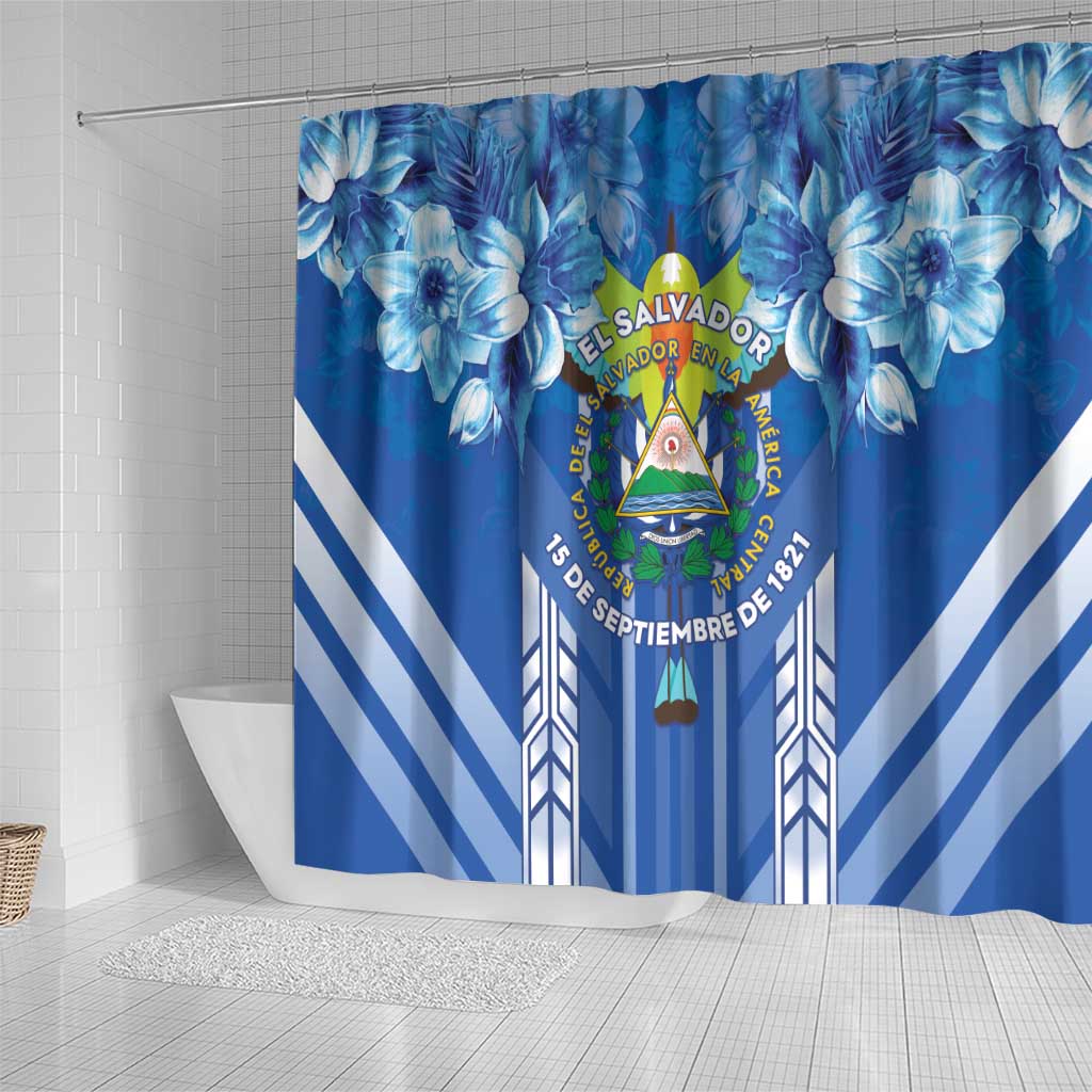 Viva El Salvador Shower Curtain Happy Independence Day - Wonder Print Shop