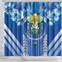 Viva El Salvador Shower Curtain Happy Independence Day - Wonder Print Shop
