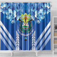 Viva El Salvador Shower Curtain Happy Independence Day - Wonder Print Shop