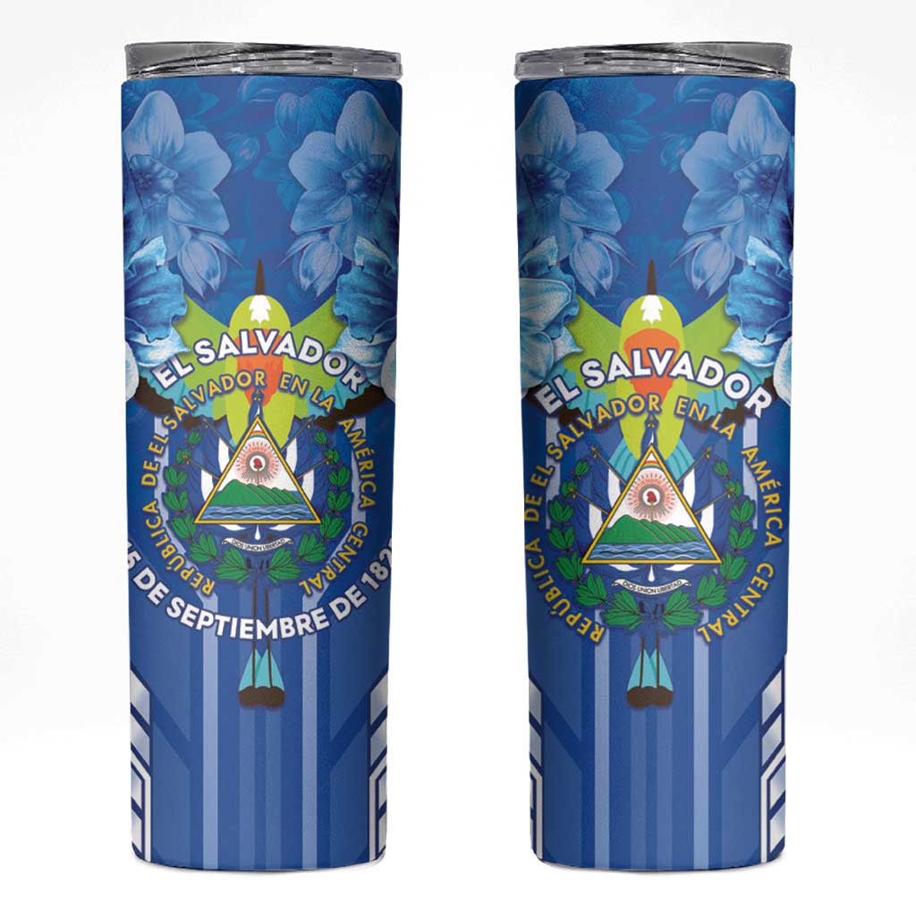 Viva El Salvador Skinny Tumbler Happy Independence Day - Wonder Print Shop