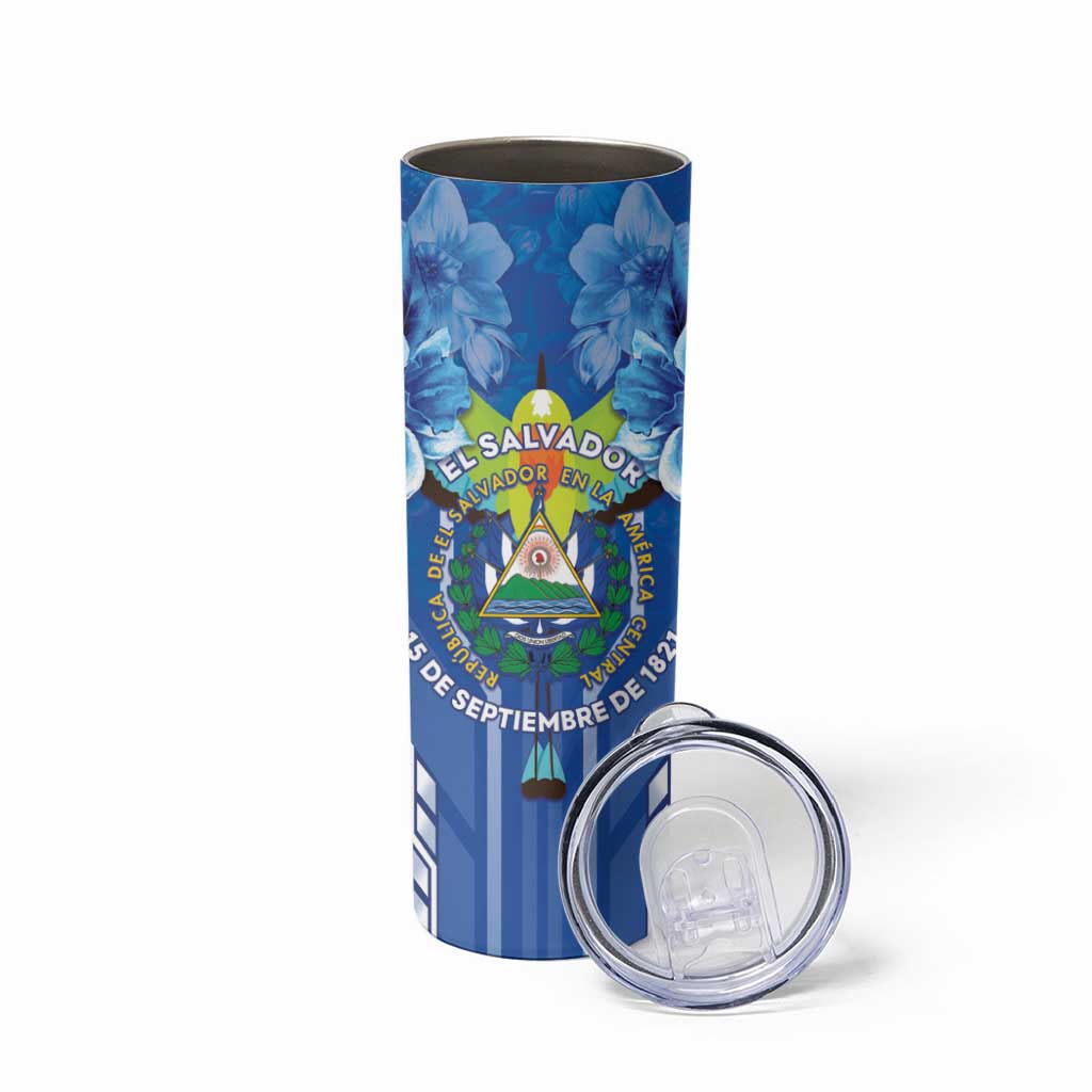 Viva El Salvador Skinny Tumbler Happy Independence Day - Wonder Print Shop