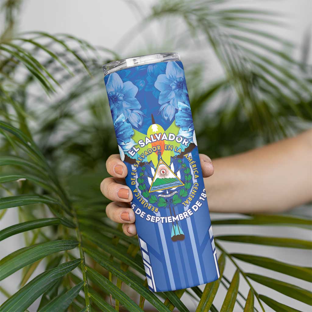 Viva El Salvador Skinny Tumbler Happy Independence Day - Wonder Print Shop