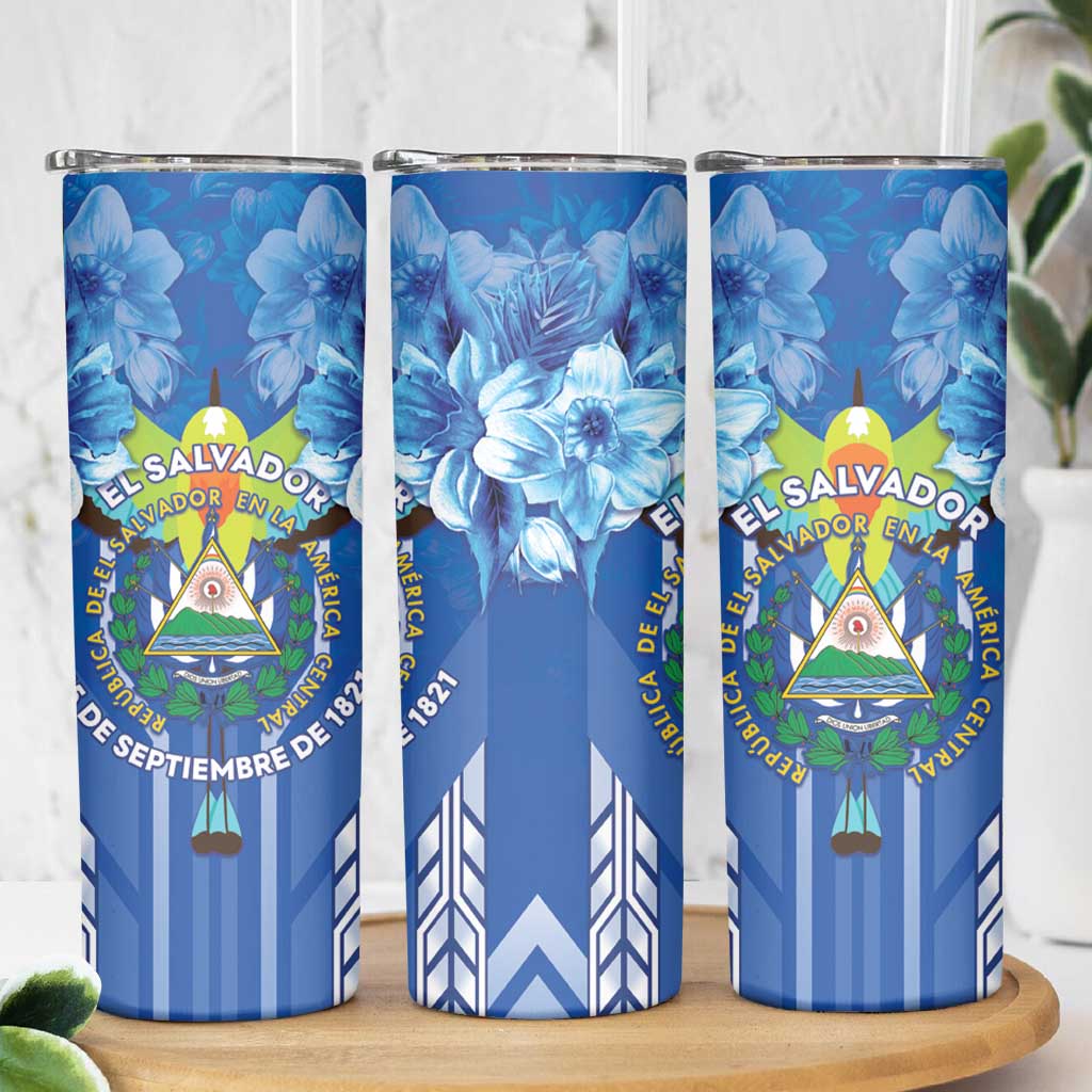 Viva El Salvador Skinny Tumbler Happy Independence Day - Wonder Print Shop